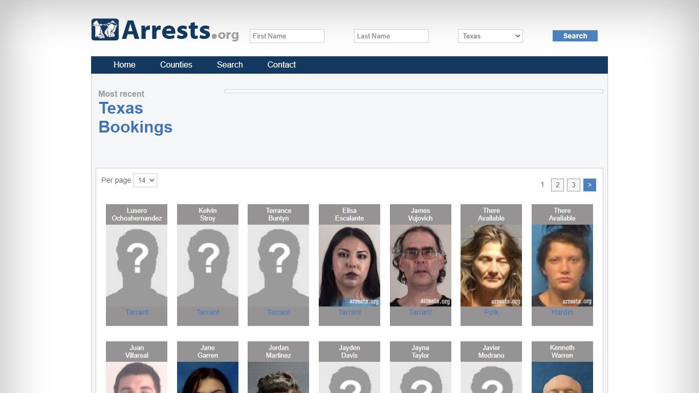 Texas Arrests and Inmate Search